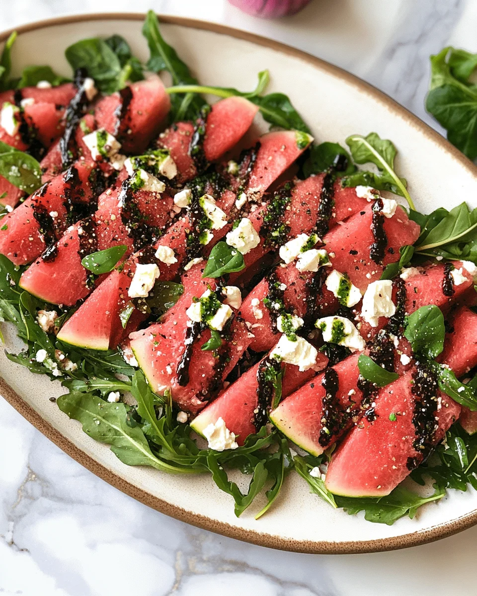 Watermelon , Arugula, & Feta Salad