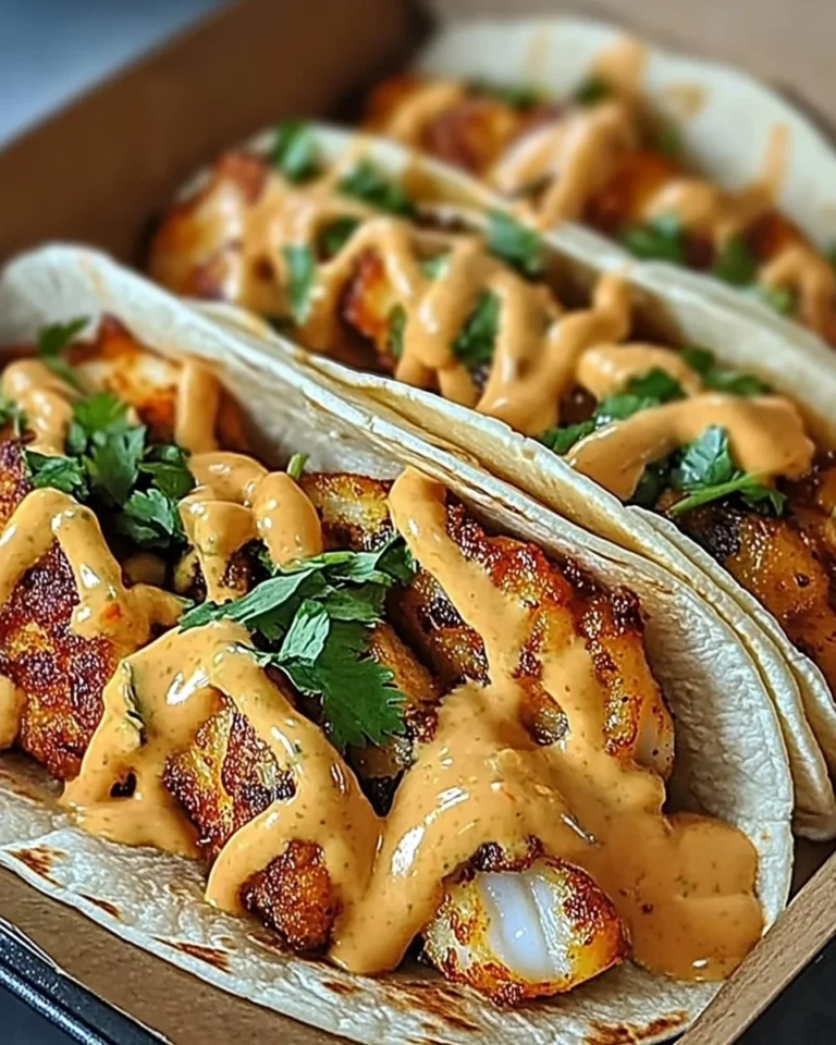 Zesty Fish Tacos with Sriracha Lime Sauce