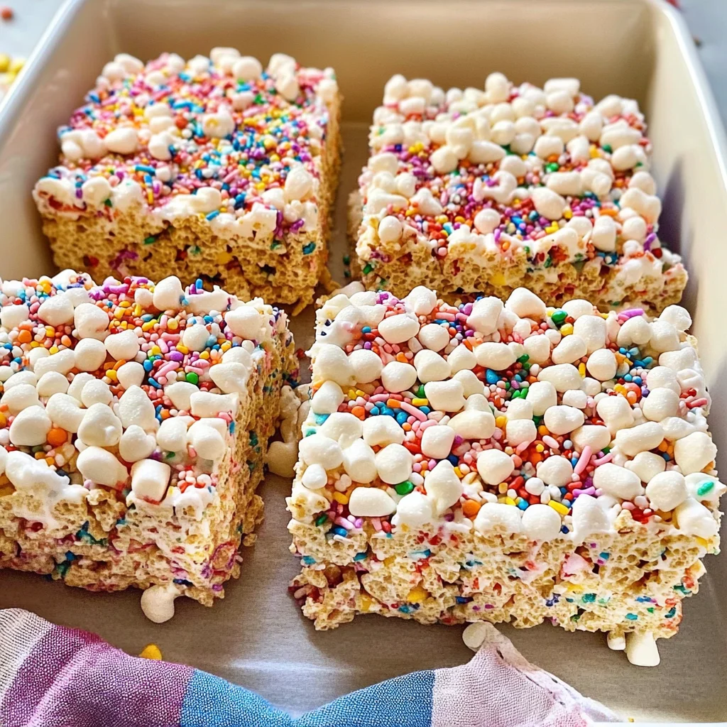 Cake Batter Rice Krispie Treats