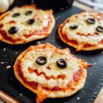 Easy Mini Halloween Pizzas
