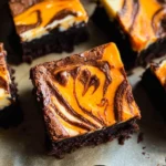Halloween Cream Cheese Swirl Brownies