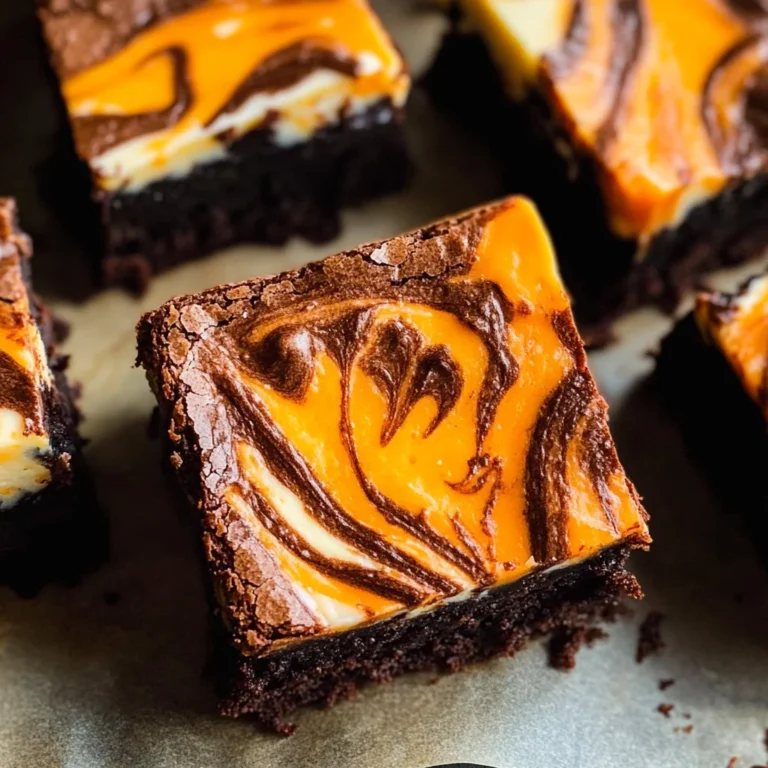 Halloween Cream Cheese Swirl Brownies