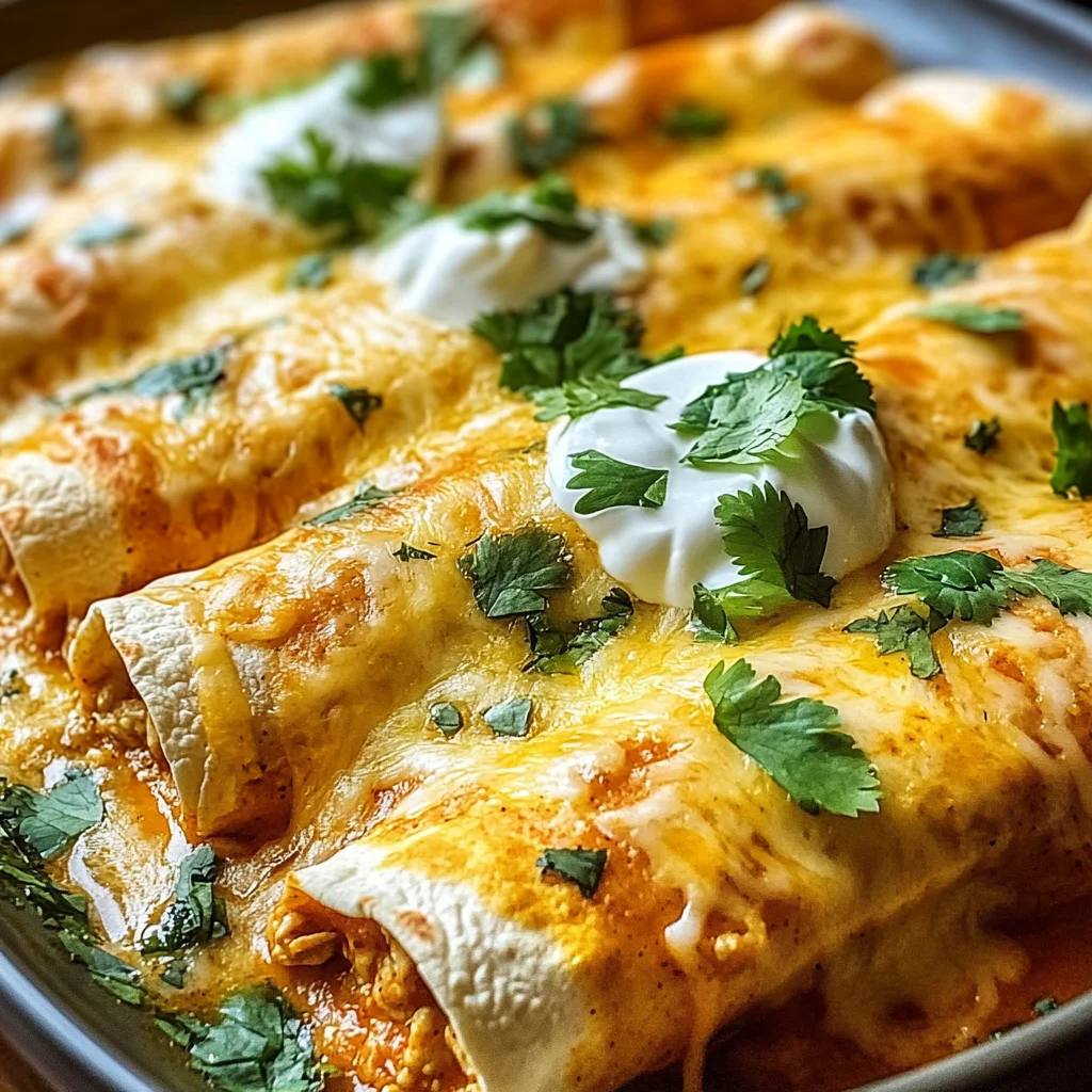 High Protein Creamy Chilli Chicken Enchiladas