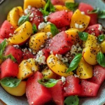 Watermelon Peach Salad – A Refreshing Gourmet Salad