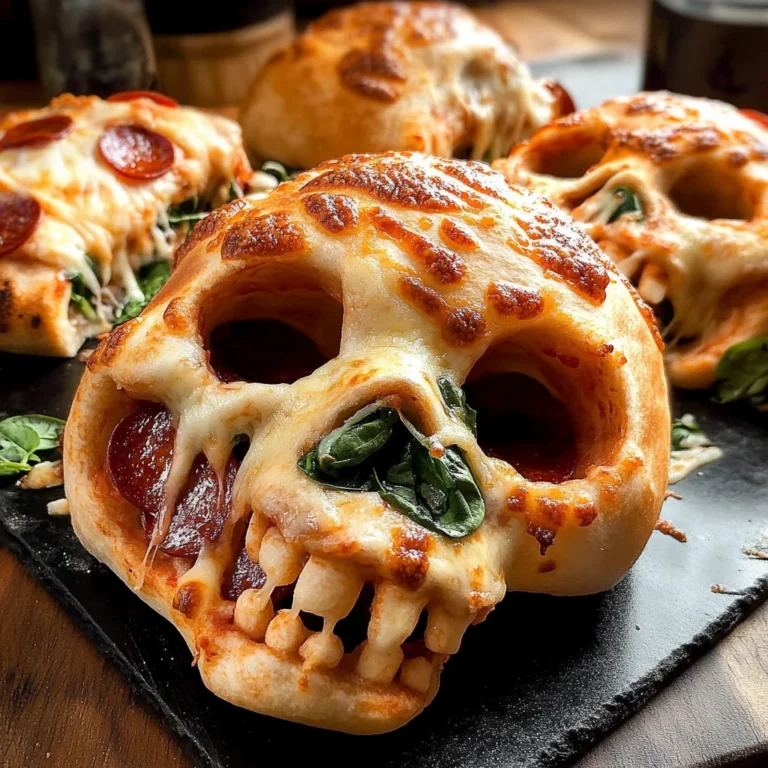 Cheesy Halloween Pizza Skulls