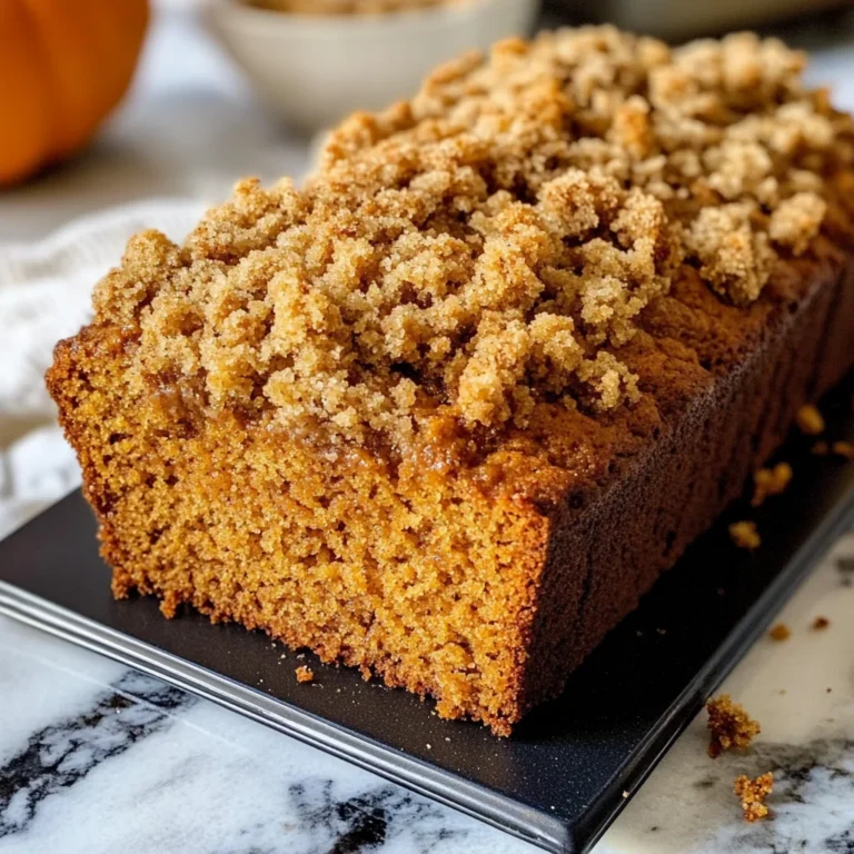 Easy Pumpkin Bread with Crumb Topping