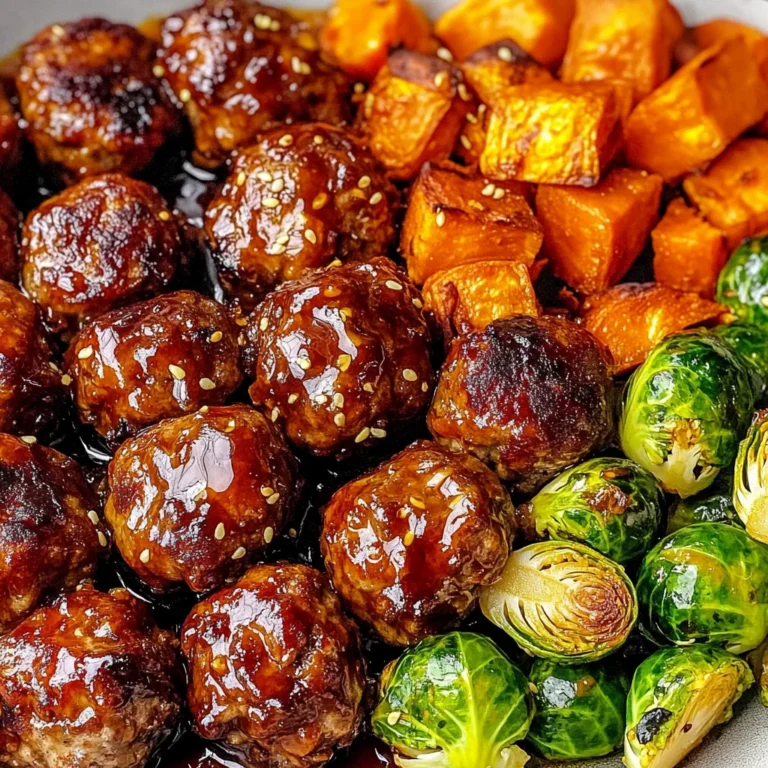 Korean BBQ Meatballs and Vegetables