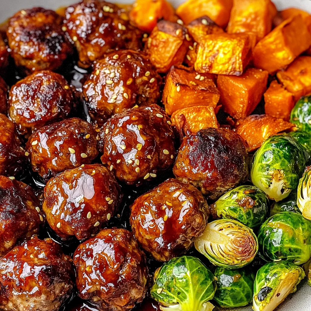 Korean BBQ Meatballs and Vegetables