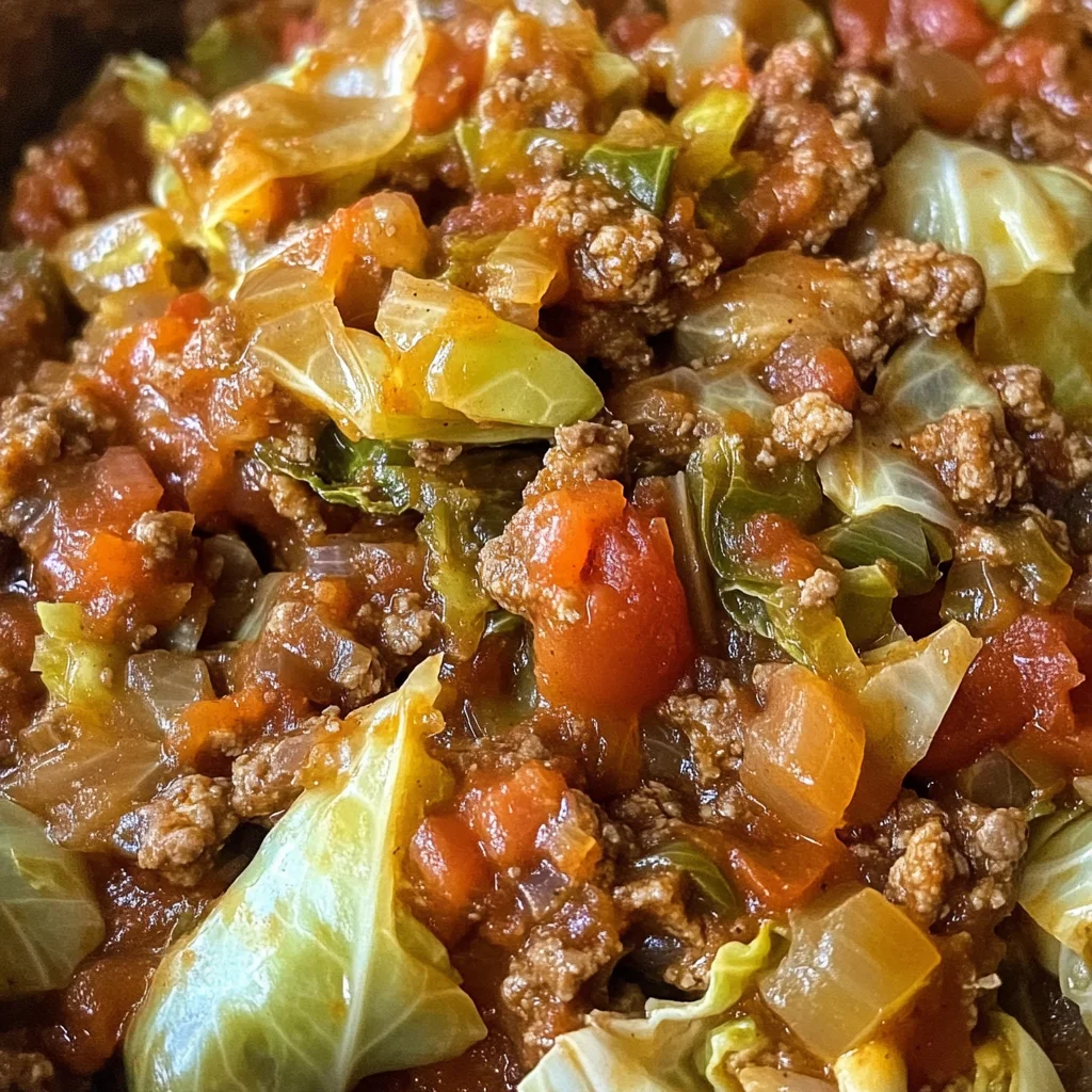 Slow Cooker Unstuffed Cabbage Rolls