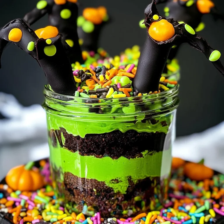 Witches Brew Halloween Cake Jars