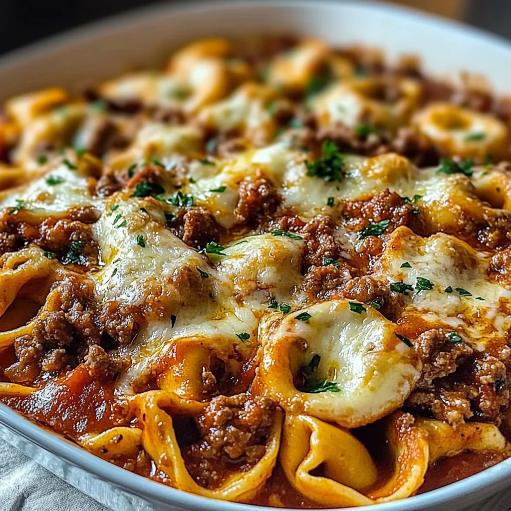 Beefy Tortellini Bake