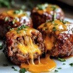Cheesy Stuffed Meatloaf Bites