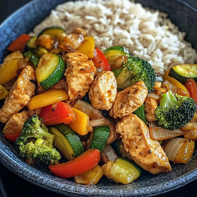 Chicken Veggie Stir-Fry with Brown Rice Bowl
