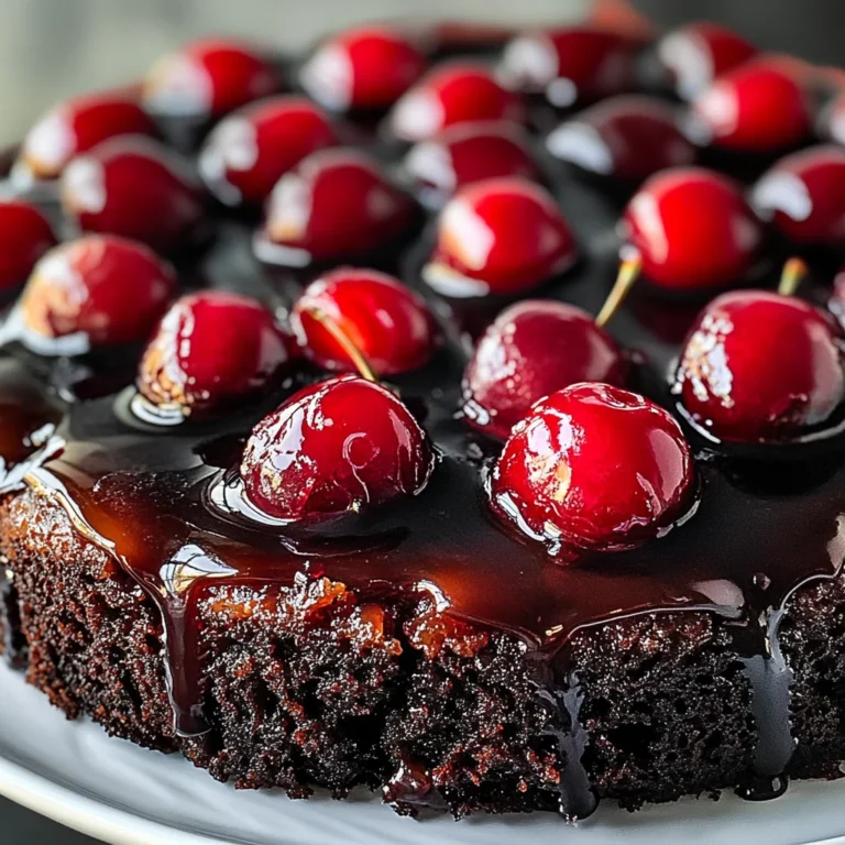 Chocolate Cherry Upside Down Cake