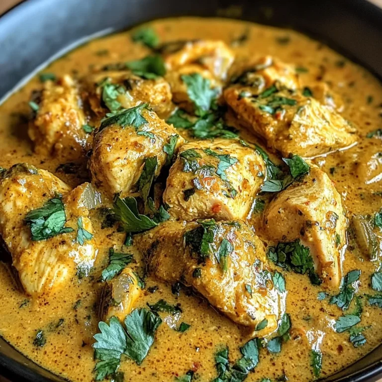 Coconut-Spiced Chicken Curry with Garlic Naan & Golden Fries