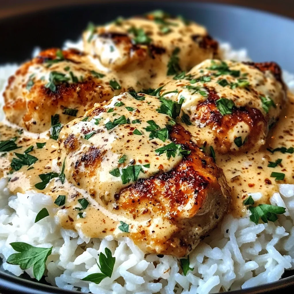 Creamy Smothered Chicken Rice