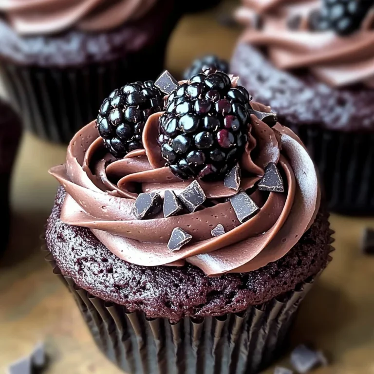 Dark Chocolate Blackberry Cupcakes: Indulge in a Decadent Dessert Delight