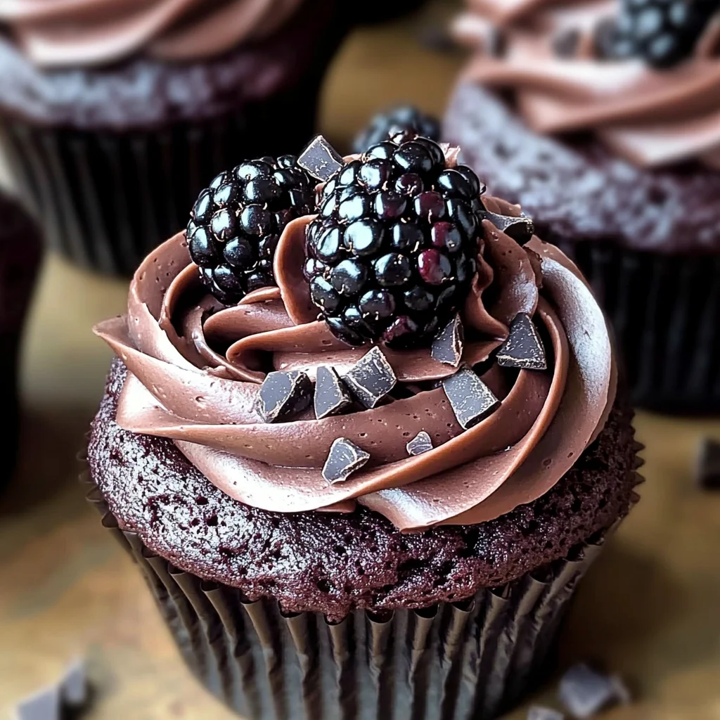 Dark Chocolate Blackberry Cupcakes: Indulge in a Decadent Dessert Delight