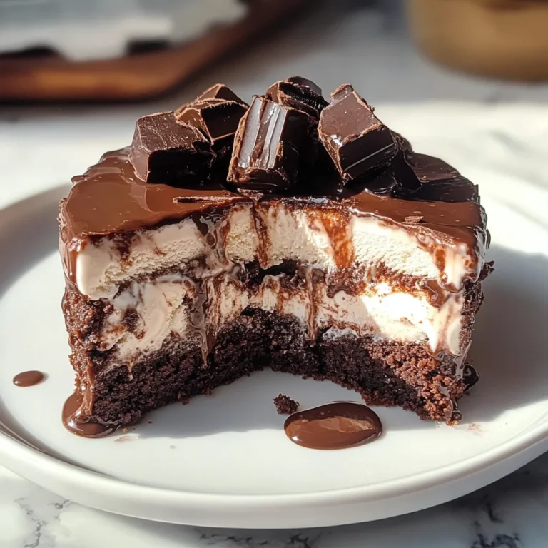 Delicious Brownie Ice Cream Cake