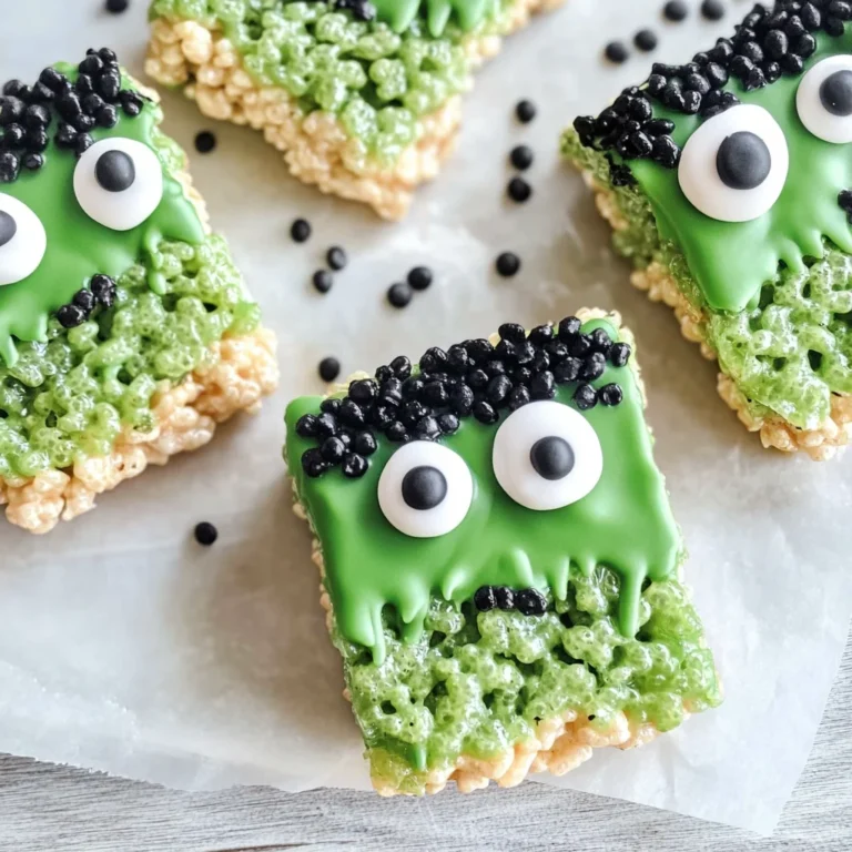Frankenstein Halloween Rice Krispie Treats