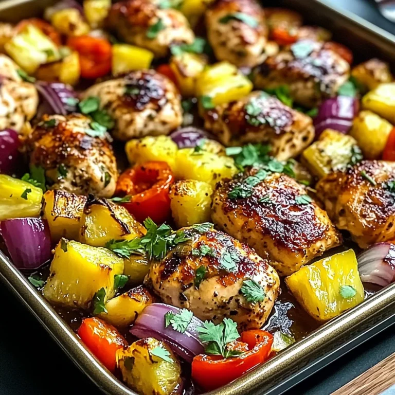 Hawaiian Chicken Sheet Pan Dinner