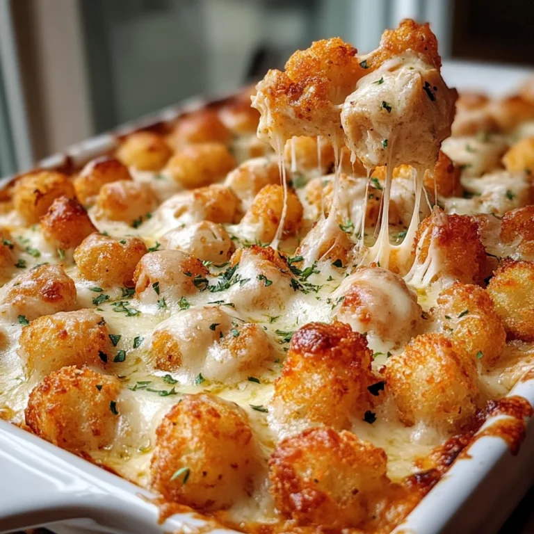 Irresistible Chicken Alfredo Tater Tot Casserole in 35 Minutes