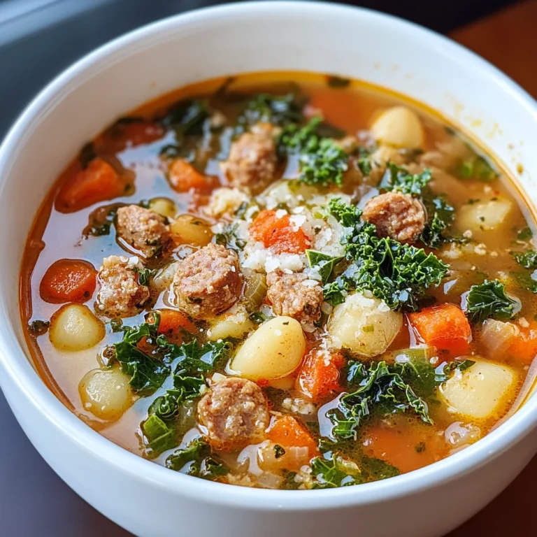 Italian Vegetable Soup with Spicy Sausage