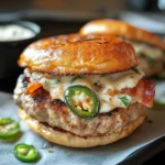 Jalapeño Popper Turkey Burgers
