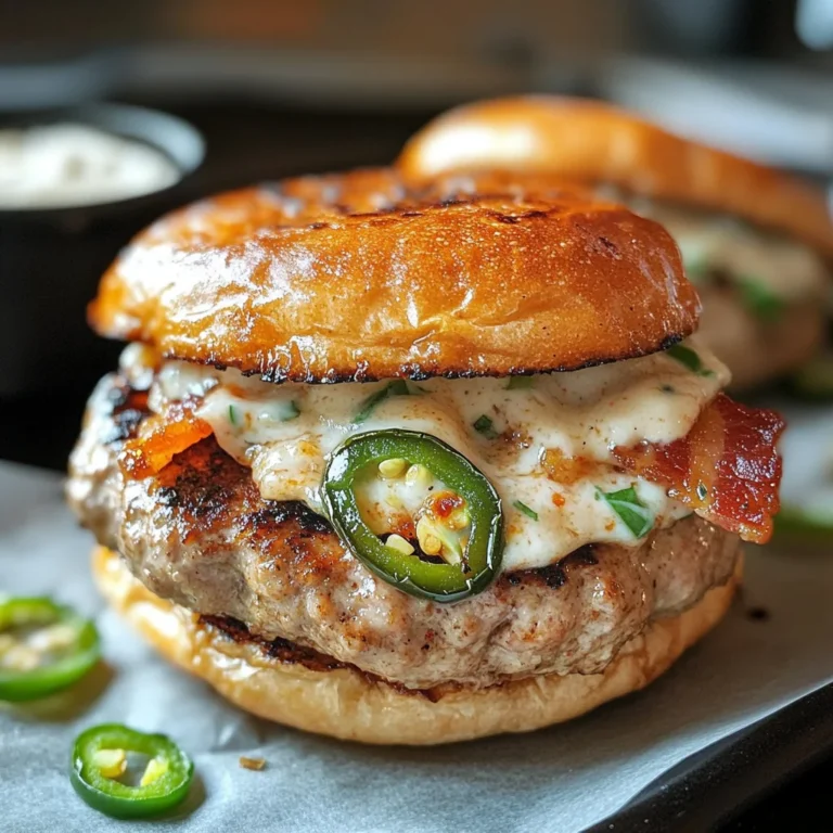 Jalapeño Popper Turkey Burgers