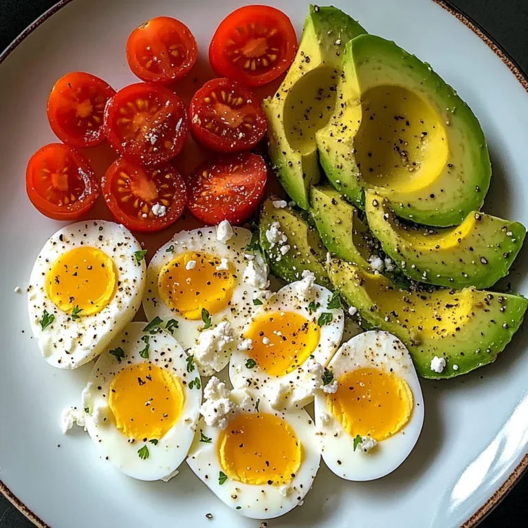 Mediterranean Breakfast Plate with Eggs, Feta & Avocado