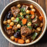 Moroccan Lamb Tagine with Prunes, Chickpeas & Spiced Vegetables