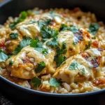 One Pot Queso Chicken and Rice : Easy Comfort Food