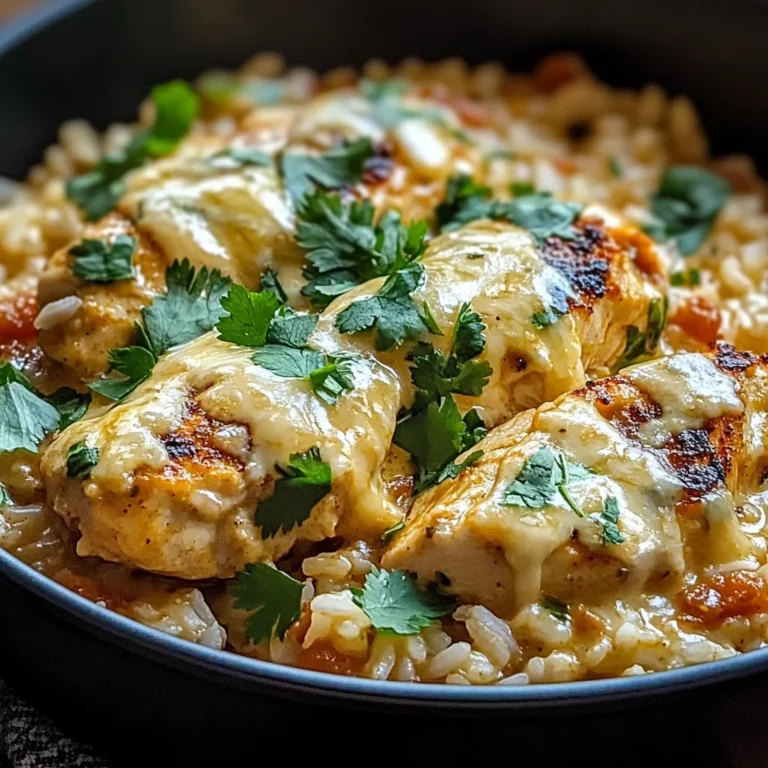 One Pot Queso Chicken and Rice : Easy Comfort Food