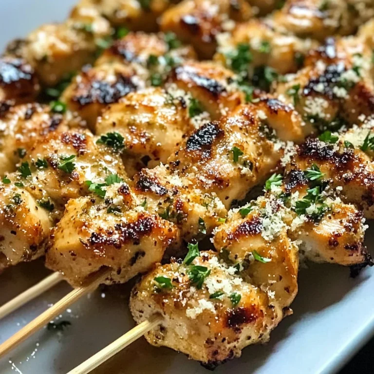 Ranch Garlic Parmesan Chicken Skewers
