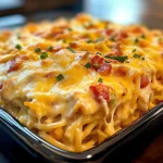 Spicy Southern Cheesy Chicken Spaghetti Casserole