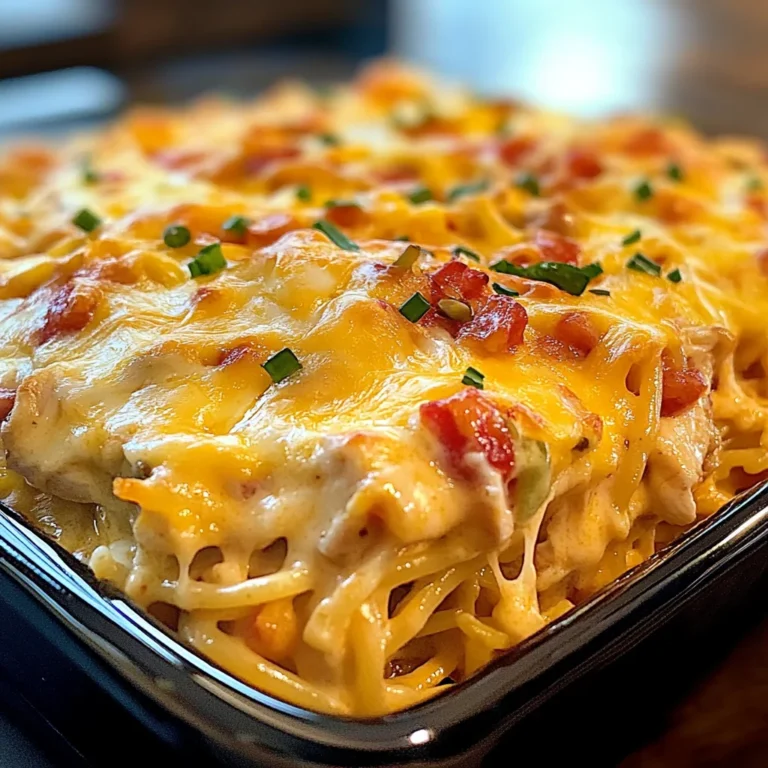 Spicy Southern Cheesy Chicken Spaghetti Casserole