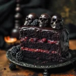 Spooky Black Velvet Halloween Cake